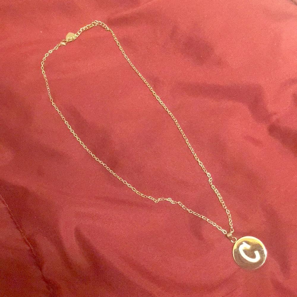 “C” initial necklace